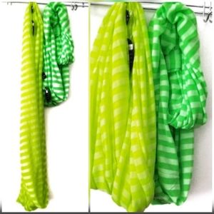 Set of 2! Neon Striped Infinity Scarfs